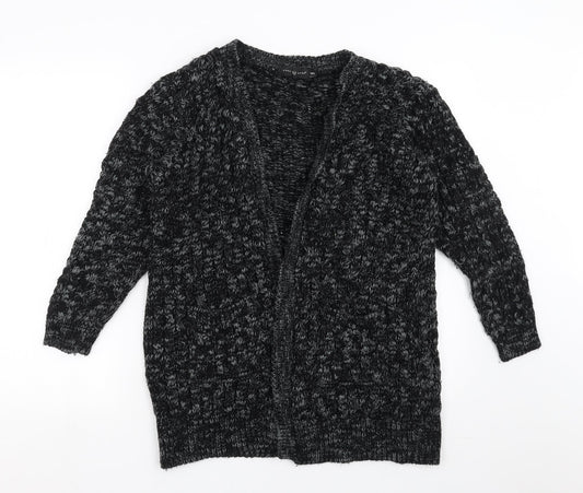 Womens UK Size M Pura Moda Black Cardigan Jumper
