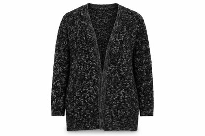 Womens UK Size M Pura Moda Black Cardigan Jumper