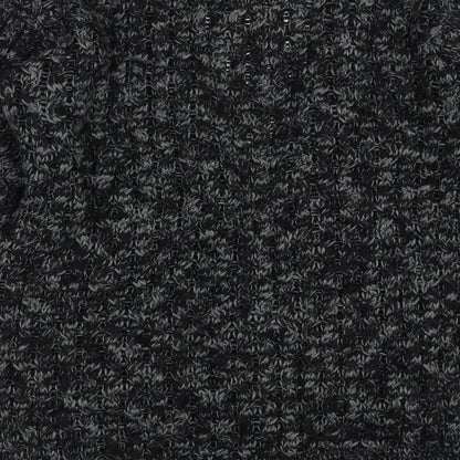 Womens UK Size M Pura Moda Black Cardigan Jumper