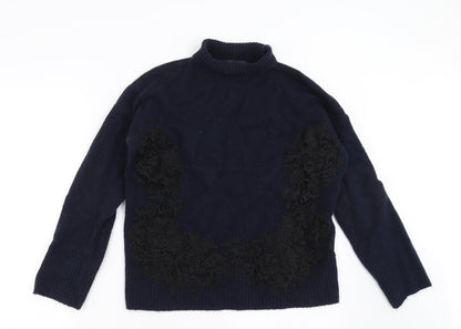 Womens UK Size S Marks and Spencer Blue Pullover Jumper