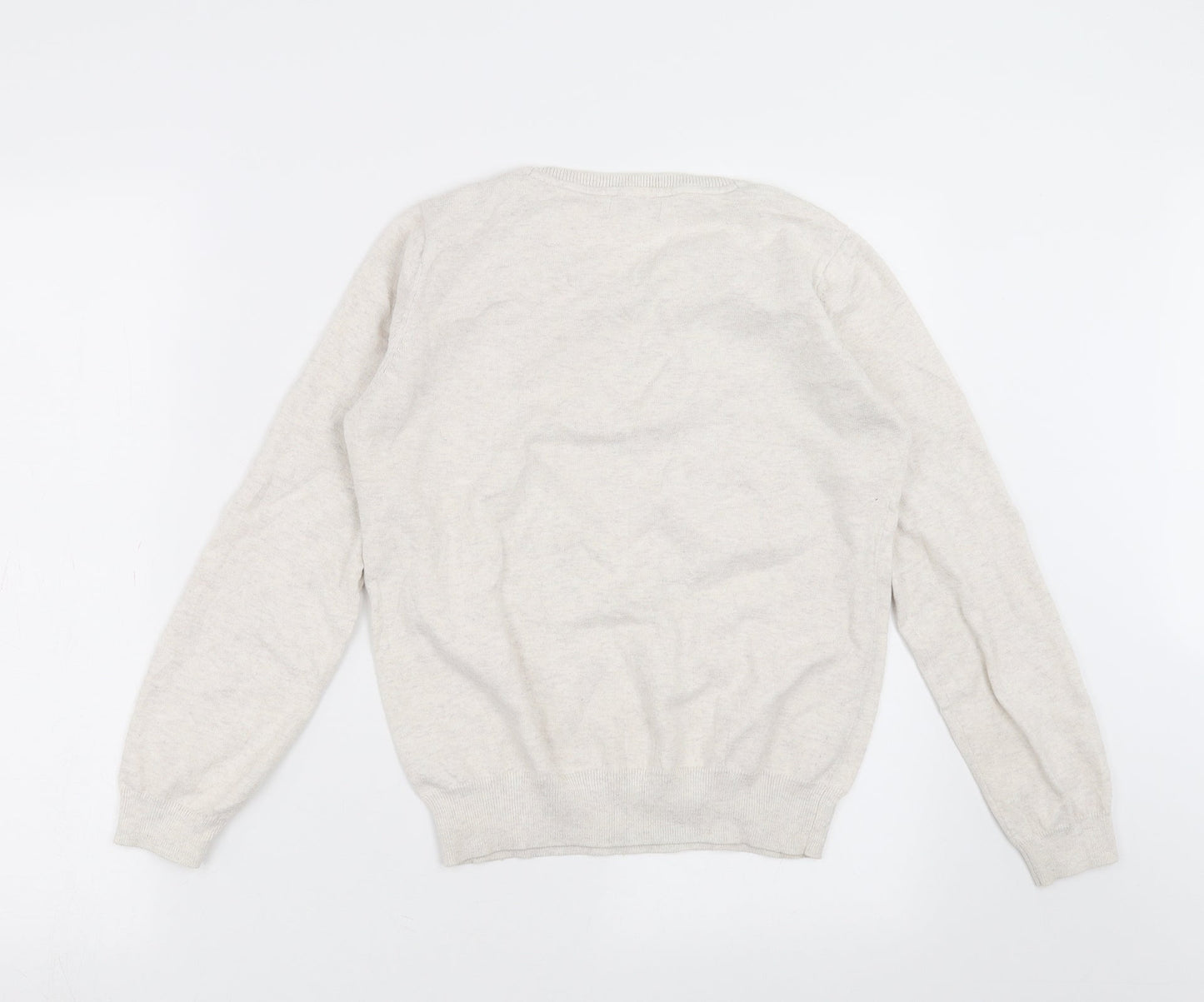 PEP&CO Girls Beige  Knit Pullover Jumper Size 12 Years  - Button detail
