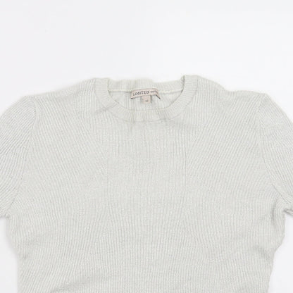 Womens UK Size 12 Marks and Spencer Silver Pullover Jumper