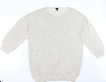 Womens UK Size L H&M Beige Pullover Jumper
