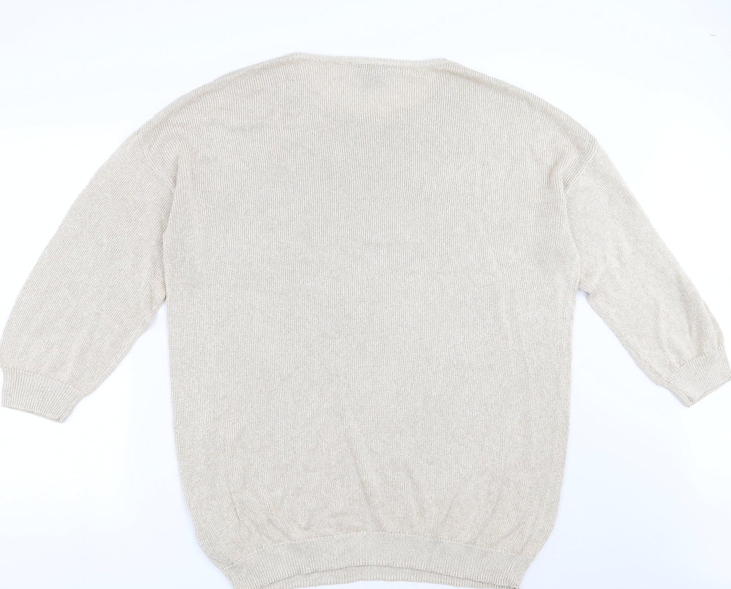 Womens UK Size L H&M Beige Pullover Jumper