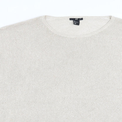 Womens UK Size L H&M Beige Pullover Jumper