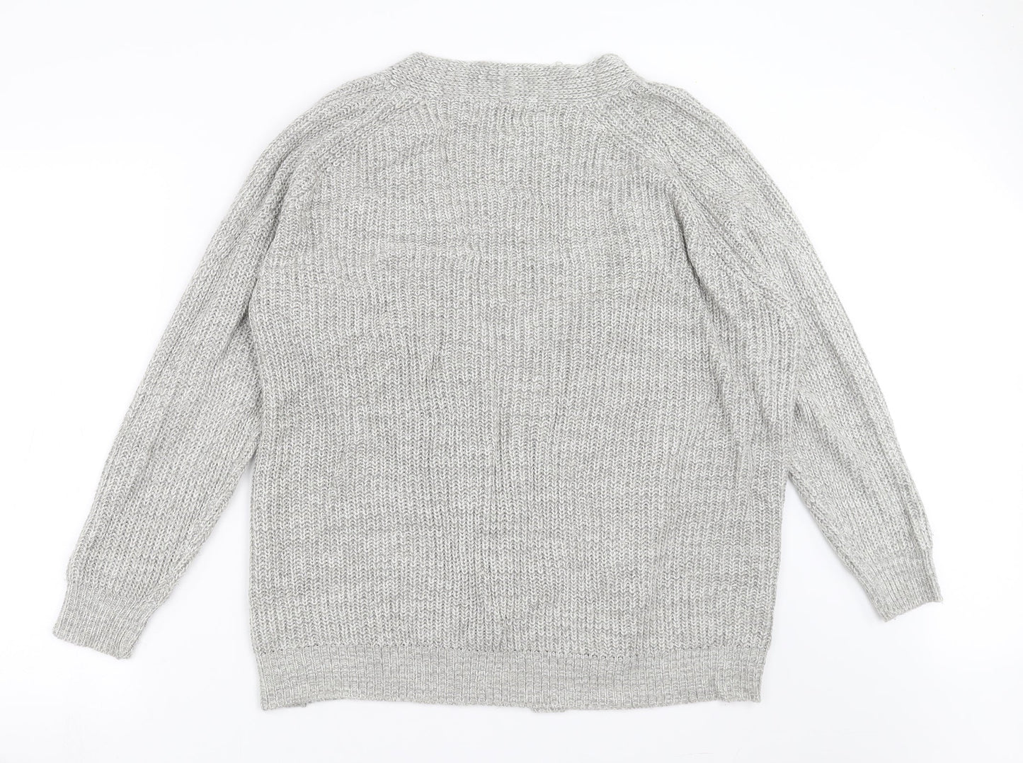 Womens UK Size XL Papaya Grey Pullover Jumper