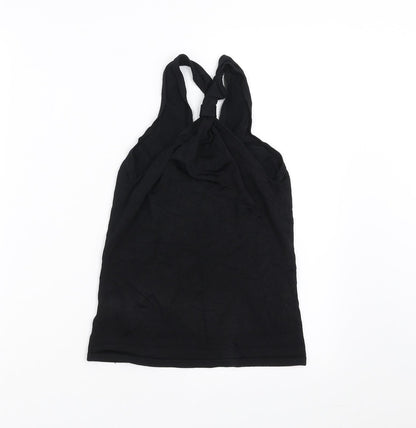 Womens UK Size 10 NEXT Black Basic Blouse