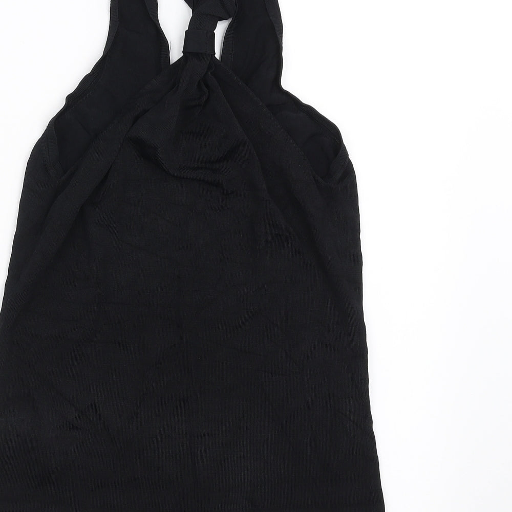 Womens UK Size 10 NEXT Black Basic Blouse