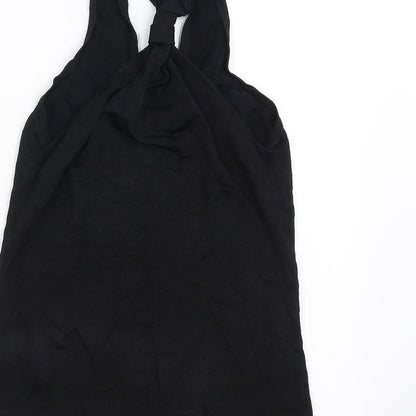 Womens UK Size 10 NEXT Black Basic Blouse