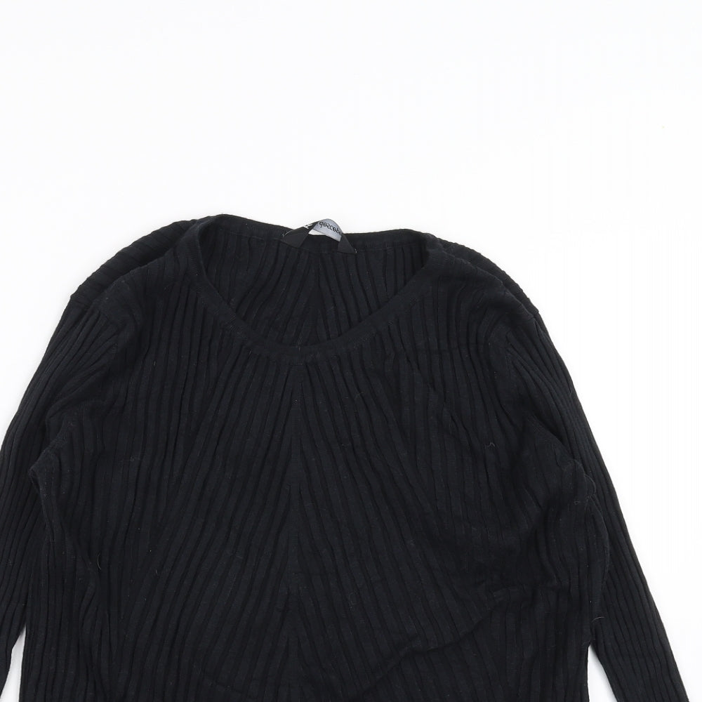 Kaleidoscope Womens Black Geometric  Pullover Jumper Size 16