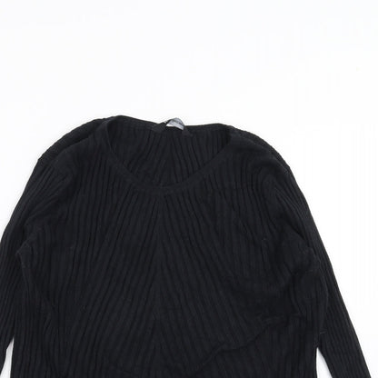 Kaleidoscope Womens Black Geometric  Pullover Jumper Size 16