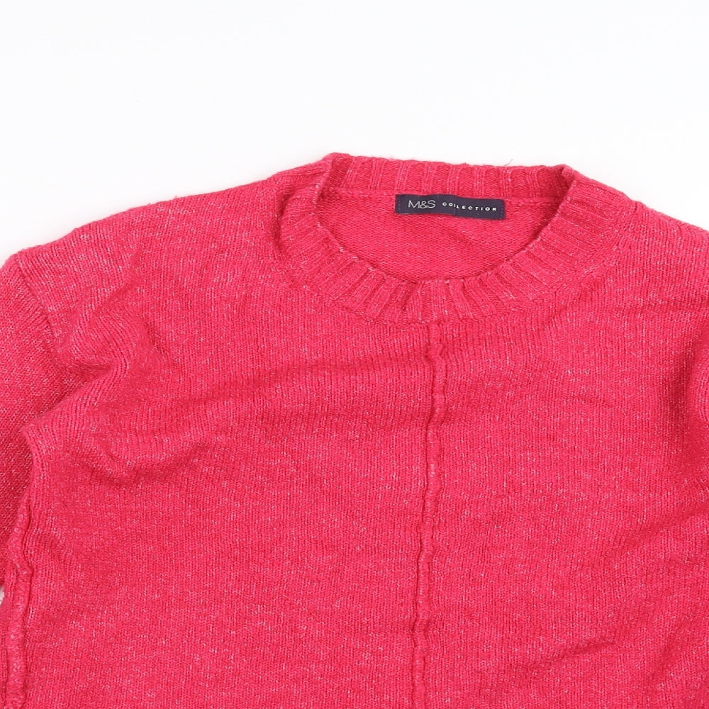 Womens UK Size S Marks and Spencer Pink Pullover Jumper