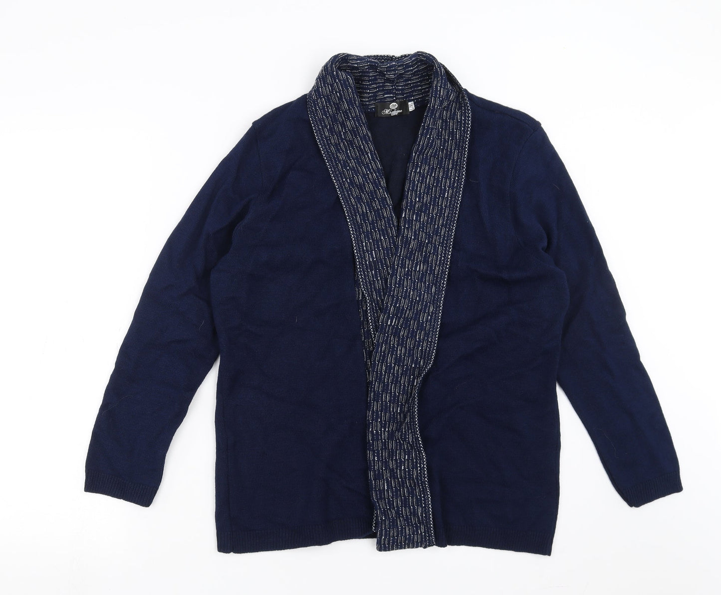 Womens UK Size L Monique Blue Cardigan Jumper