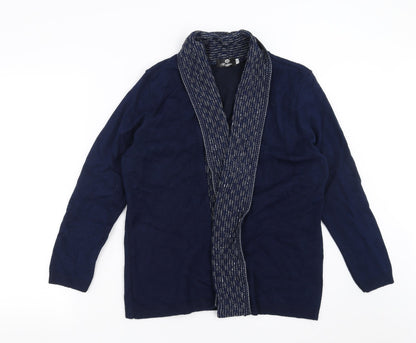 Womens UK Size L Monique Blue Cardigan Jumper