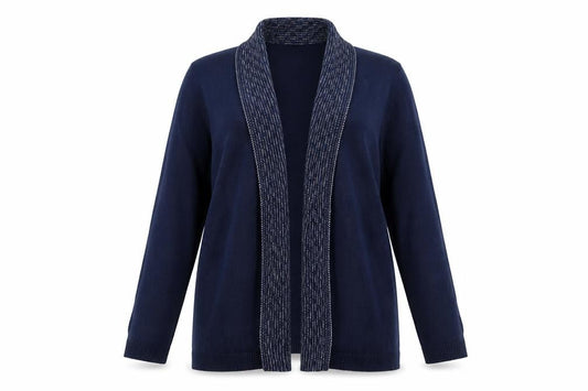 Womens UK Size L Monique Blue Cardigan Jumper