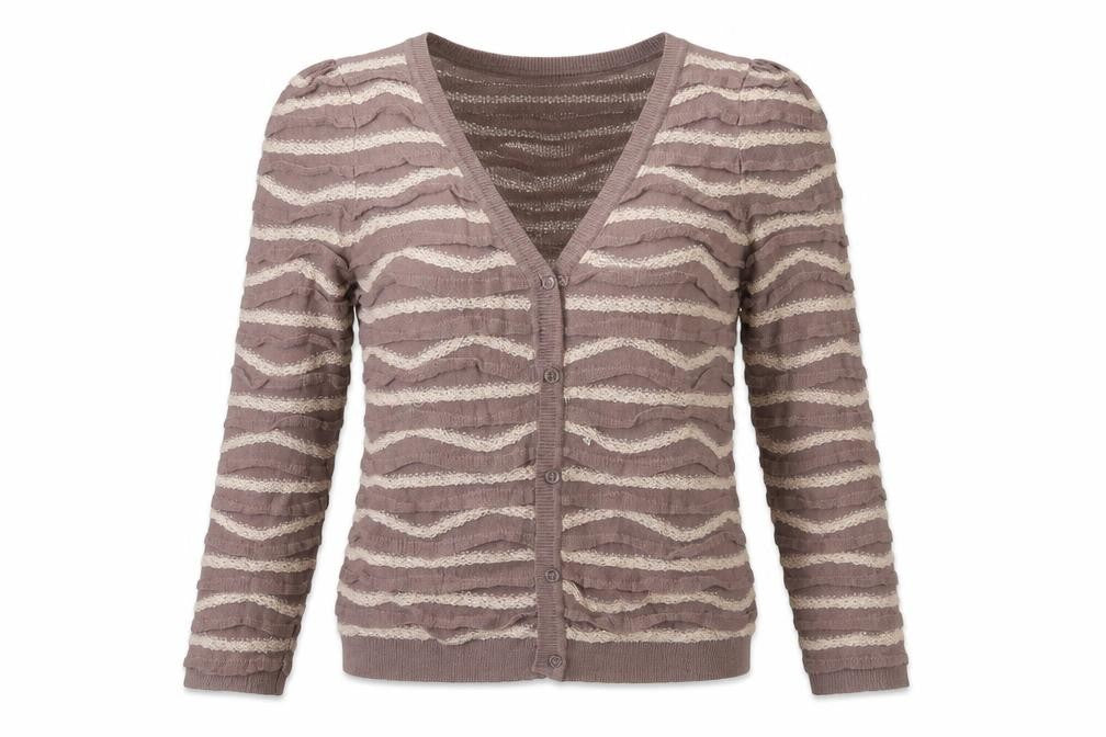 Womens UK Size M H&M Beige Cardigan Jumper