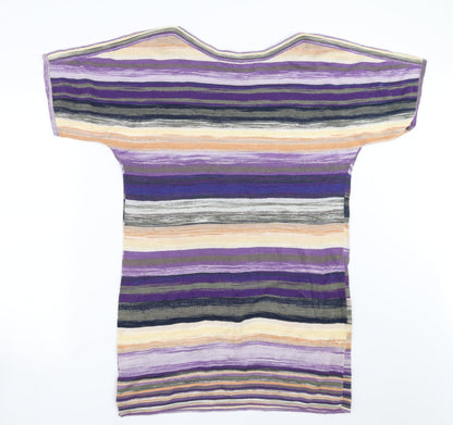 Monsoon Womens Multicoloured Striped Knit Jumper Dress  Size M