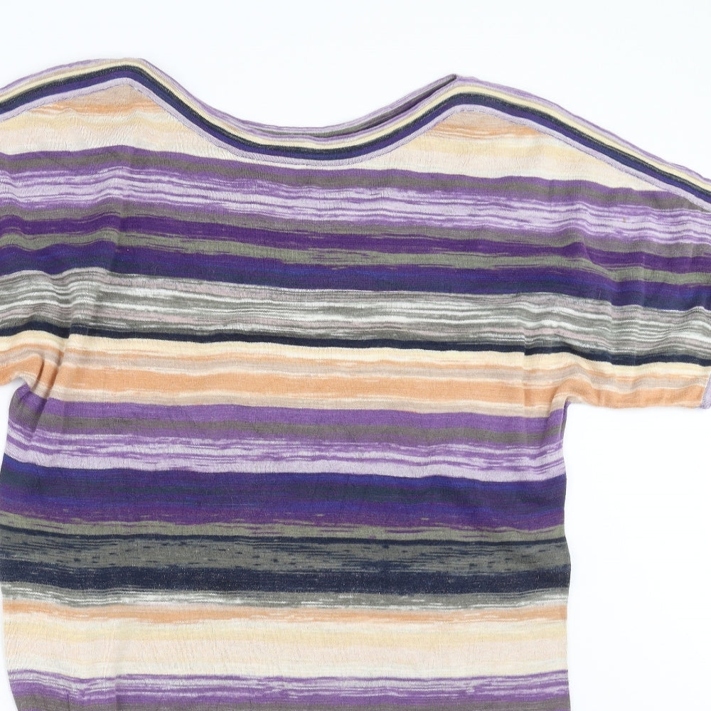 Monsoon Womens Multicoloured Striped Knit Jumper Dress  Size M