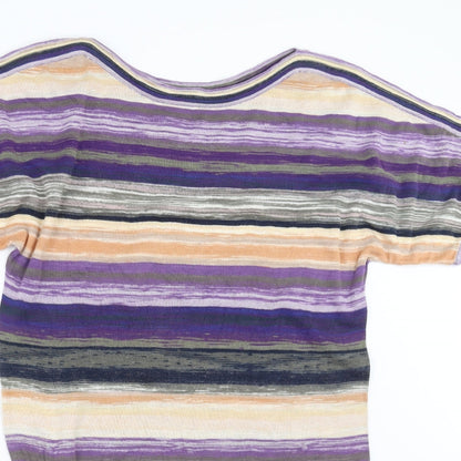 Monsoon Womens Multicoloured Striped Knit Jumper Dress  Size M