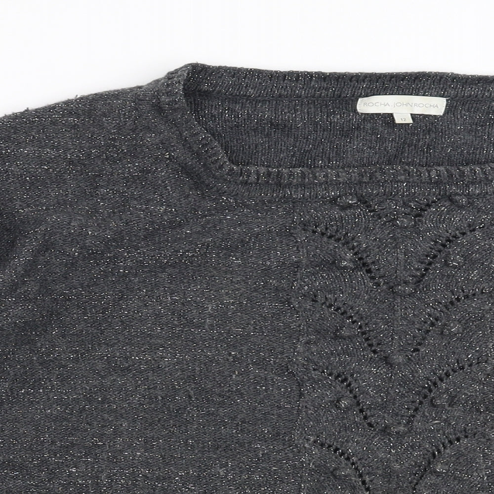 Womens UK Size 12 RJR.John Rocha Grey Pullover Jumper