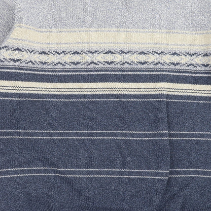 Debenhams Mens Blue Striped Knit Pullover Jumper Size L