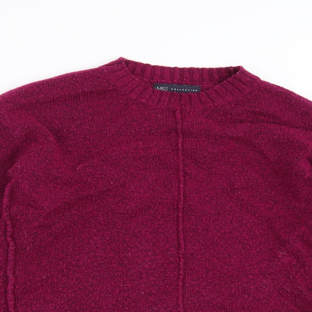 Womens UK Size S Marks and Spencer Purple Pullover Jumper