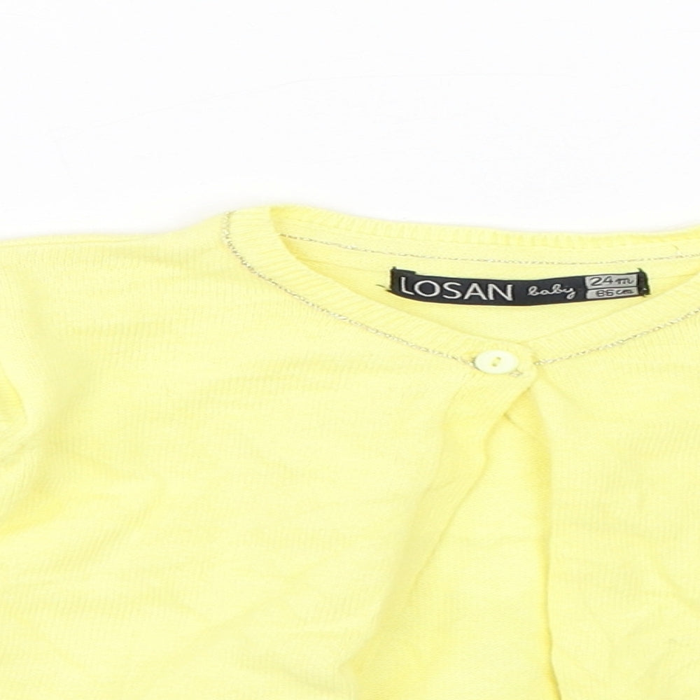 Losan Baby Baby Yellow   Cardigan Jumper Size 24 Months