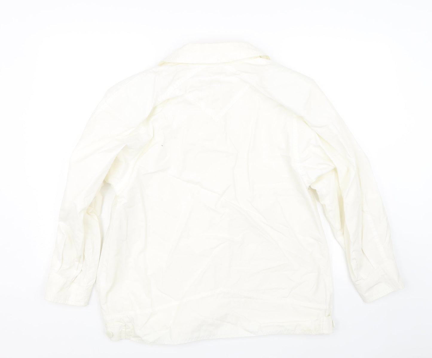 Four Seasons of London Womens White   Basic Button-Up Size 14  - Chef unifrom