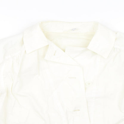 Four Seasons of London Womens White   Basic Button-Up Size 14  - Chef unifrom