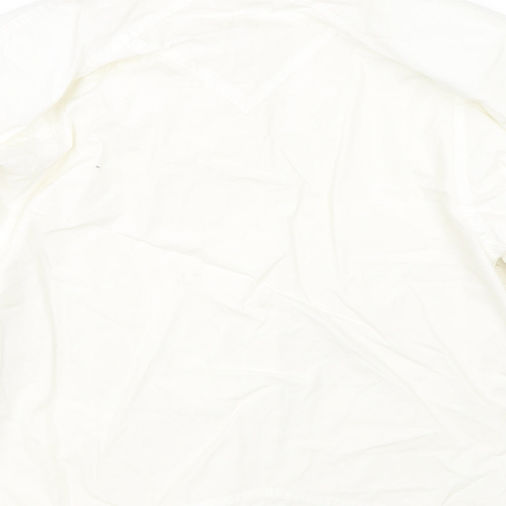 Four Seasons of London Womens White   Basic Button-Up Size 14  - Chef unifrom