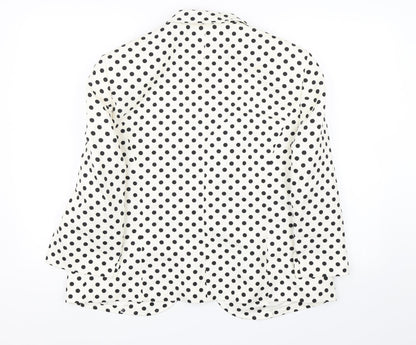 Rasler Womens Black Polka Dot  Jacket Suit Jacket Size 40
