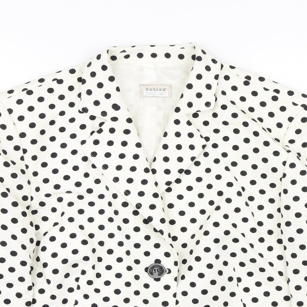 Rasler Womens Black Polka Dot  Jacket Suit Jacket Size 40
