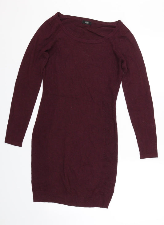 F&F Womens Purple   T-Shirt Dress  Size 6
