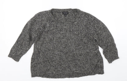 Womens UK Size 10 Topshop Grey Pullover Jumper