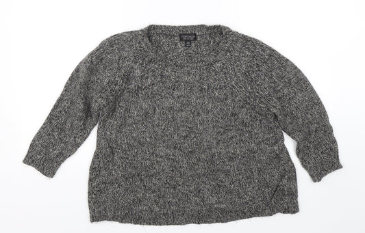 Womens UK Size 10 Topshop Grey Pullover Jumper
