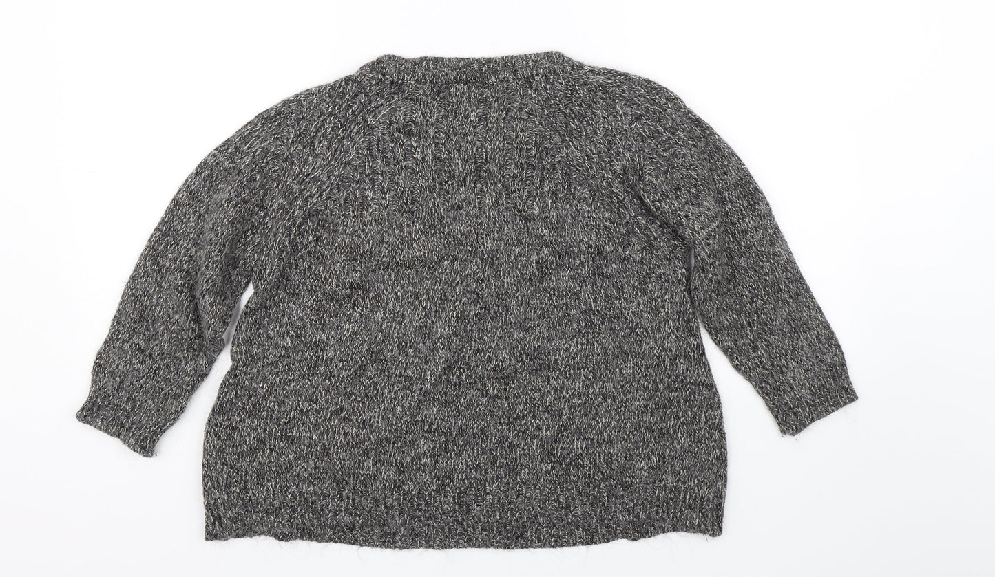 Womens UK Size 10 Topshop Grey Pullover Jumper