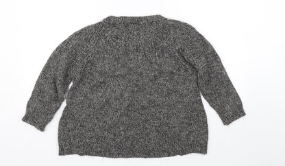 Womens UK Size 10 Topshop Grey Pullover Jumper