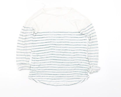H&M Girls Blue Striped  Pullover Jumper Size 10-11 Years