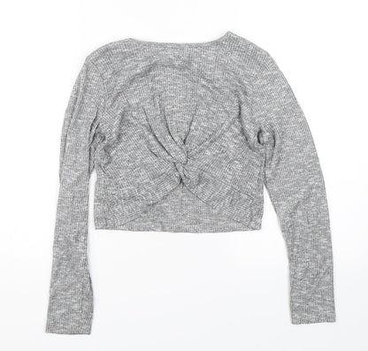 TU Girls Grey   Cropped T-Shirt Size 11 Years