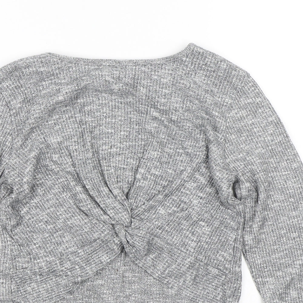 TU Girls Grey   Cropped T-Shirt Size 11 Years