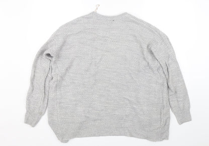 Select Womens Grey  Knit Cardigan Jumper Size 12