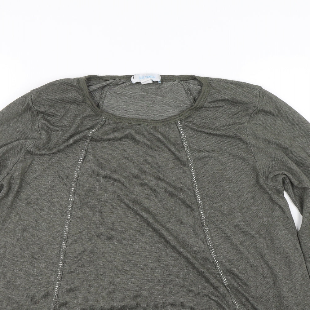 Womens UK Size One Size Blue Vanilla Grey Pullover Jumper