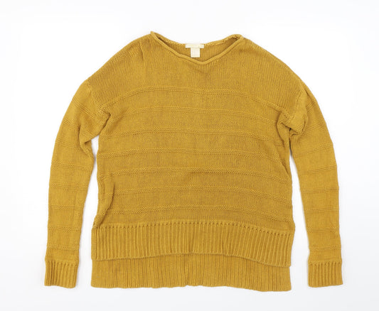 Womens UK Size XS H&M Yellow Pullover Jumper