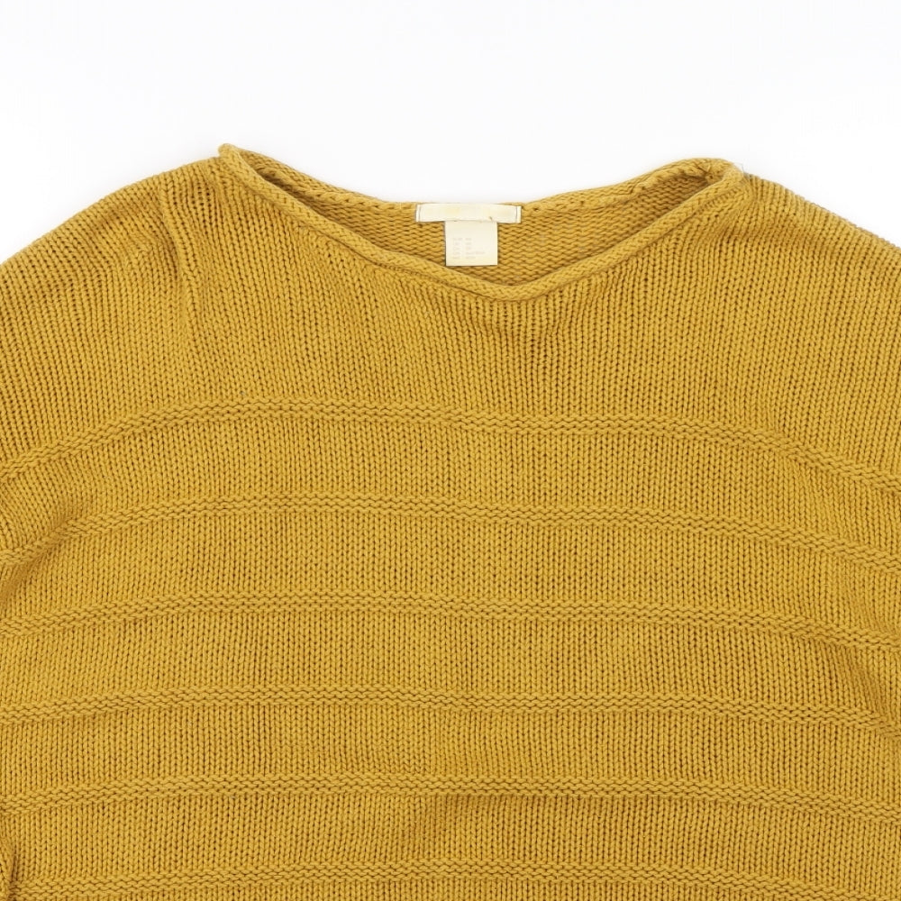 Womens UK Size XS H&M Yellow Pullover Jumper