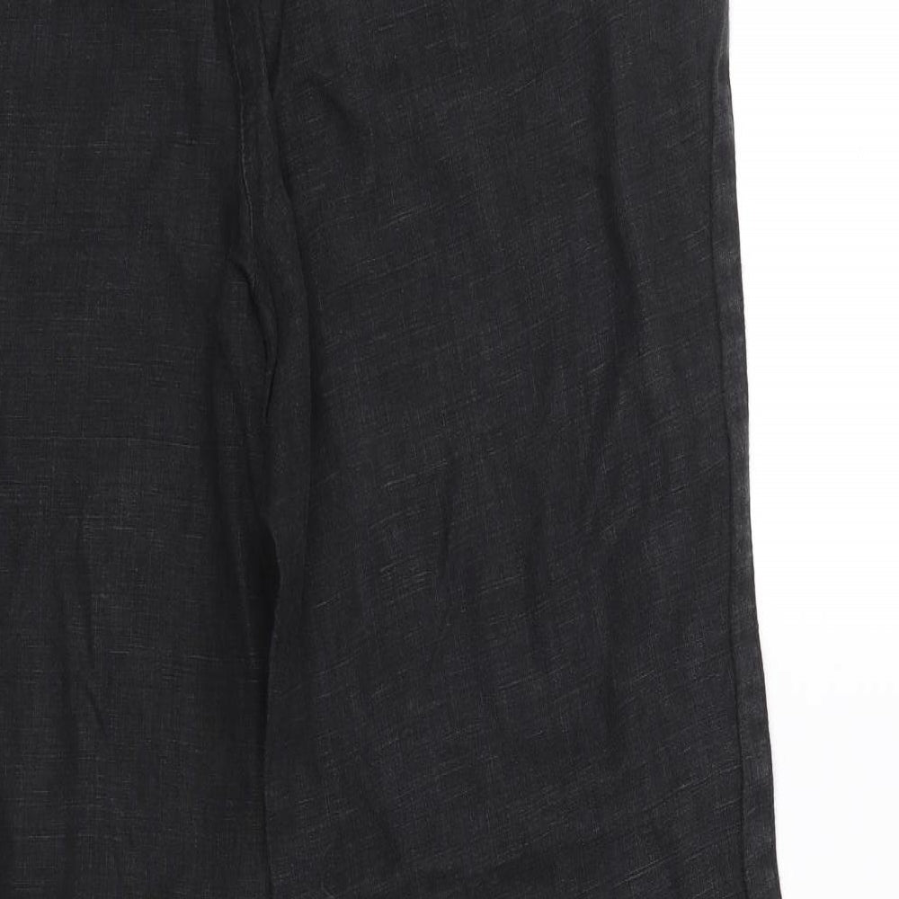 Womens UK Size 30 in Moda Regular Fit Cropped Black Trousers