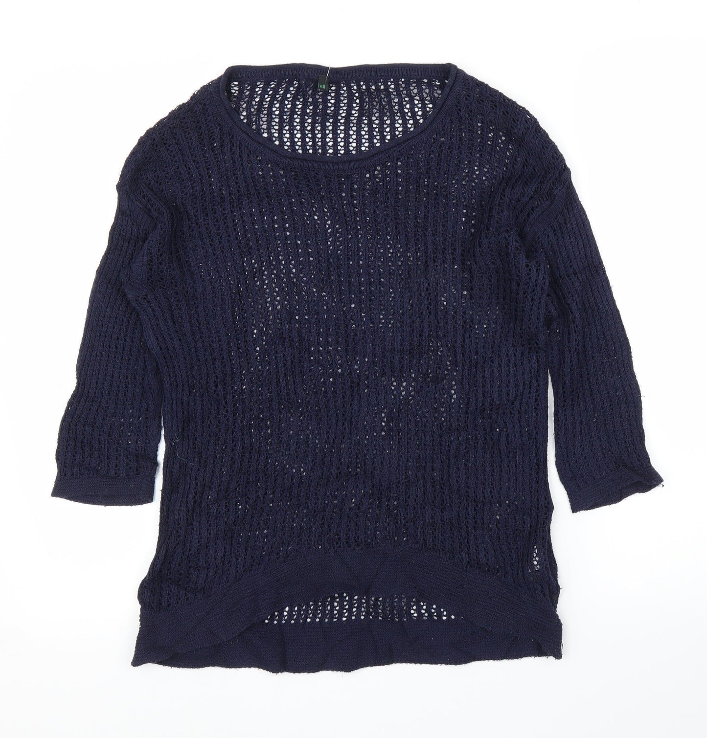 Womens UK Size S Stile Benetton Blue Pullover Jumper