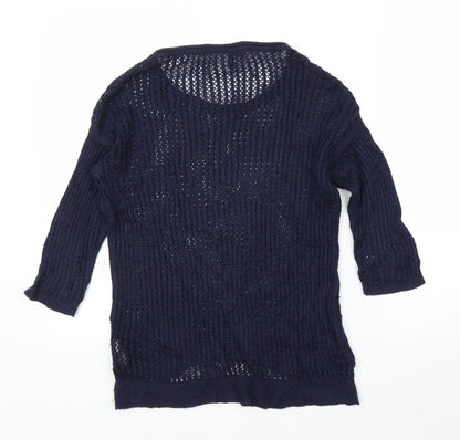 Womens UK Size S Stile Benetton Blue Pullover Jumper