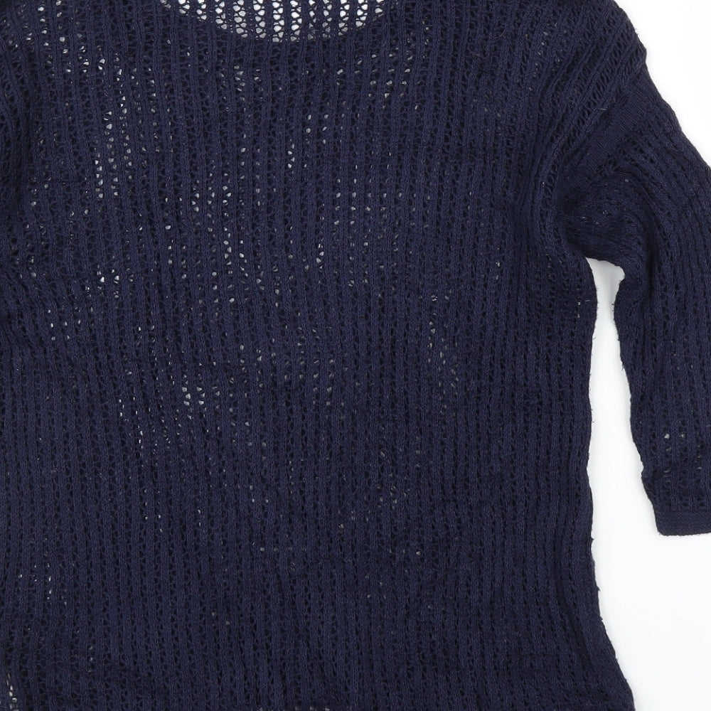 Womens UK Size S Stile Benetton Blue Pullover Jumper