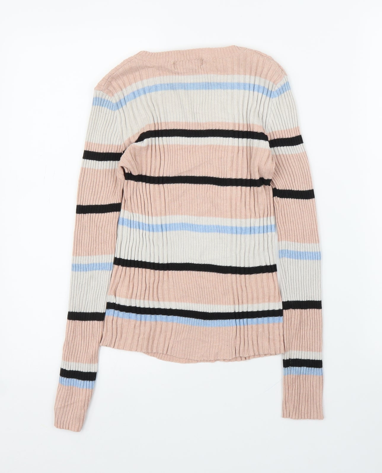 Primark Womens Pink Striped  Pullover Jumper Size 10