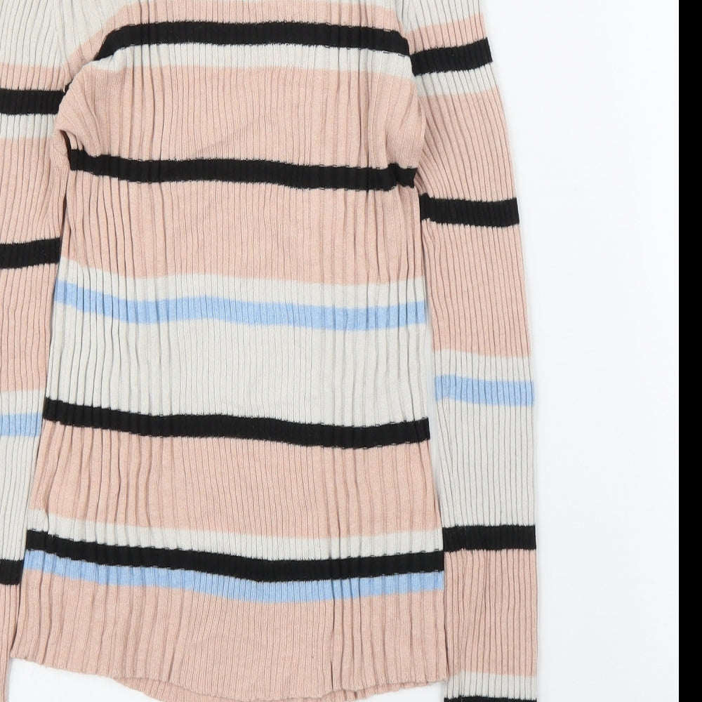 Primark Womens Pink Striped  Pullover Jumper Size 10